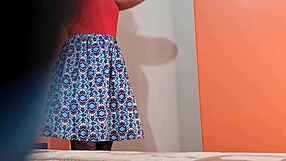 Colombian Stepsister Changing Clothes in Hidden Cam Clip