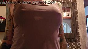 Watch this femboy bounce his tits in tight lingerie
