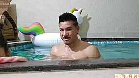 Nympho actress screams, 'Fuck me hard in the pool!'