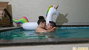 Nympho actress screams, 'Fuck me hard in the pool!'