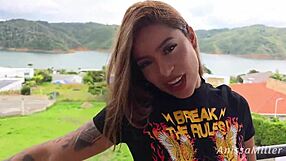 Horny Big Ass Anissamiller Fucks Stepbrother and Gets Cum on Face