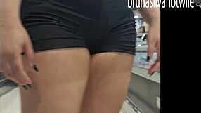 Spying on Hot Blonde in Market - Filming Brazilian Beauty
