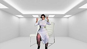 Granny Princess Leia, Vader's Favorite Cocksucking Holster! How Deep Can She Go?