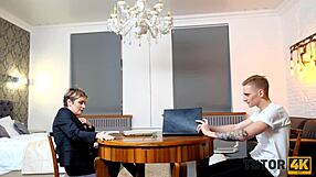 Tutor4K: Short-Haired Tutor's Unforgettable Affair with Disciple in Stockings