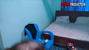 my naughty step-sister wears bikini while tidying my bedroom, driving me wild