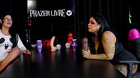 Morena Demonstrates Blowjob On Toy - Marcelly Melo Sheer Red