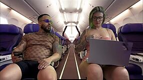 Guy smashes wet pussy of independent slut in airplane