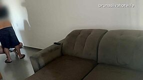 Damn! Married woman drilled in ass while husband works!