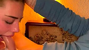 i do the best blowjob ewer, closeup sloppy deepthroat with choking on cock.