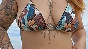 Flashing Panties at Beach for Attention