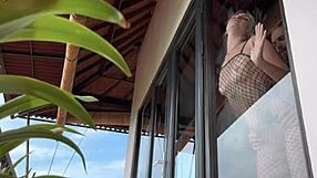 i recorded a hot babe in fishnets moaning during rough quickie bent over