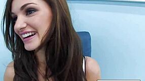 Lily takes on huge cock with bruce's help