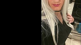 Platinum Blonde Crossdresser After Date!