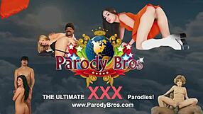 threesome action heats up with mature milfs giving handjobs on the rooftop.