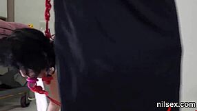 Flirty nympho undergoes bizarre anal therapy in asylum setting