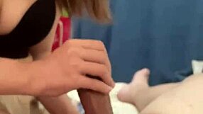 I’m So Nervous Giving You A Handjob Before Work. Skinny Babe In Bathroom Makes It Unforgettable.