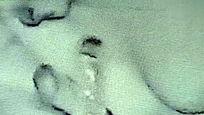 Horny housewife chases double orgasm