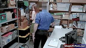20yo shoplifter fucked by store officer with big tits and cock