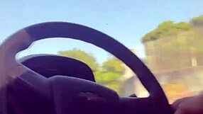 Blowjob on uber driver while driving