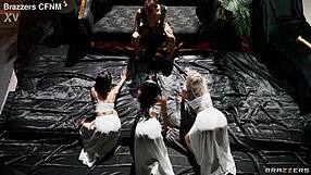 i loved this foursome with kira noir, ryan reid, nichole saphir, and jesse pony on the train