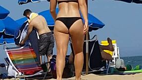 Candid On This Little Slut At The Beach