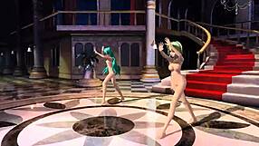 hatsune miku and gumi strip nude in cendrillon project diva mod