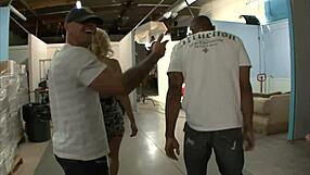 A blonde american milf takes on a big solid cock with blowjob and sex