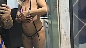 Me and friend teasing photographer for alternative payment blonde pool