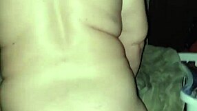 Cumming on wife's big ass and pussy on desk