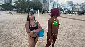 Interracial Teens Fucked on Copacabana Beach