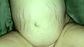 Cumming on wife's big ass and pussy on desk