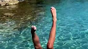 hey, risky beach blowjob with that sloppy teen 18+ model, pov backstage too...