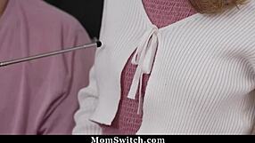 stepmoms tempted to swap in taboo orgy with curvy milfs.