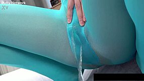 innocent girl with big tits masturbates wetly with toys