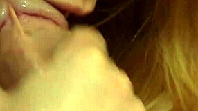 my girlfriend sucks my cock and i cum in her mouth