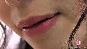 Kitchen babe licks candy with nasty face!