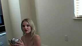 i was watching liz, this cute blonde solo taking selfies, and it was so hot