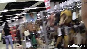 Czech teen seduced in shopping centre, clothes ripped for hardcore POV