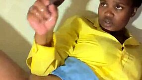 Woman Milks Monster Cock On Desk, Cum On Tits