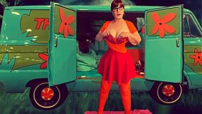 Granny Velma Dinkley Sucks Cock in Open Bathrobe Mystery!