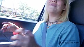 Slutty blonde girl penetrated by big machine