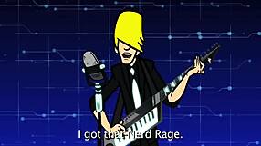 Your favorite martian performs nerd rage in official music video