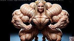 Abigail's Explosive Muscle Growth in AI Animation Factory