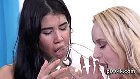 Sensual Lesbian Kittens Squirt Wet Twats