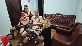 friends' video game turns into passionate gay anal sex.