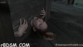 Sexy Brunette Babe Uses Toys for BDSM Masturbation and Blowjob