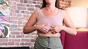 Alisha adams tries on outfits, gets her boobs taped in this homemade photoshoot