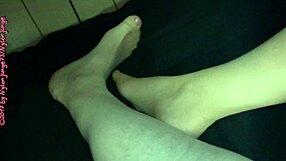 Milf in Nylon Stockings Teased by Voyeur Feet