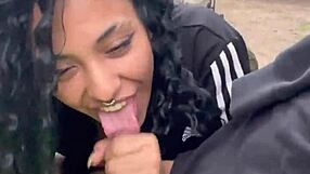 Latina Teen Sucks Black Cock In Buenos Aires Park