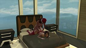 Christmas Morning Shemale Lesbian Fuck Session